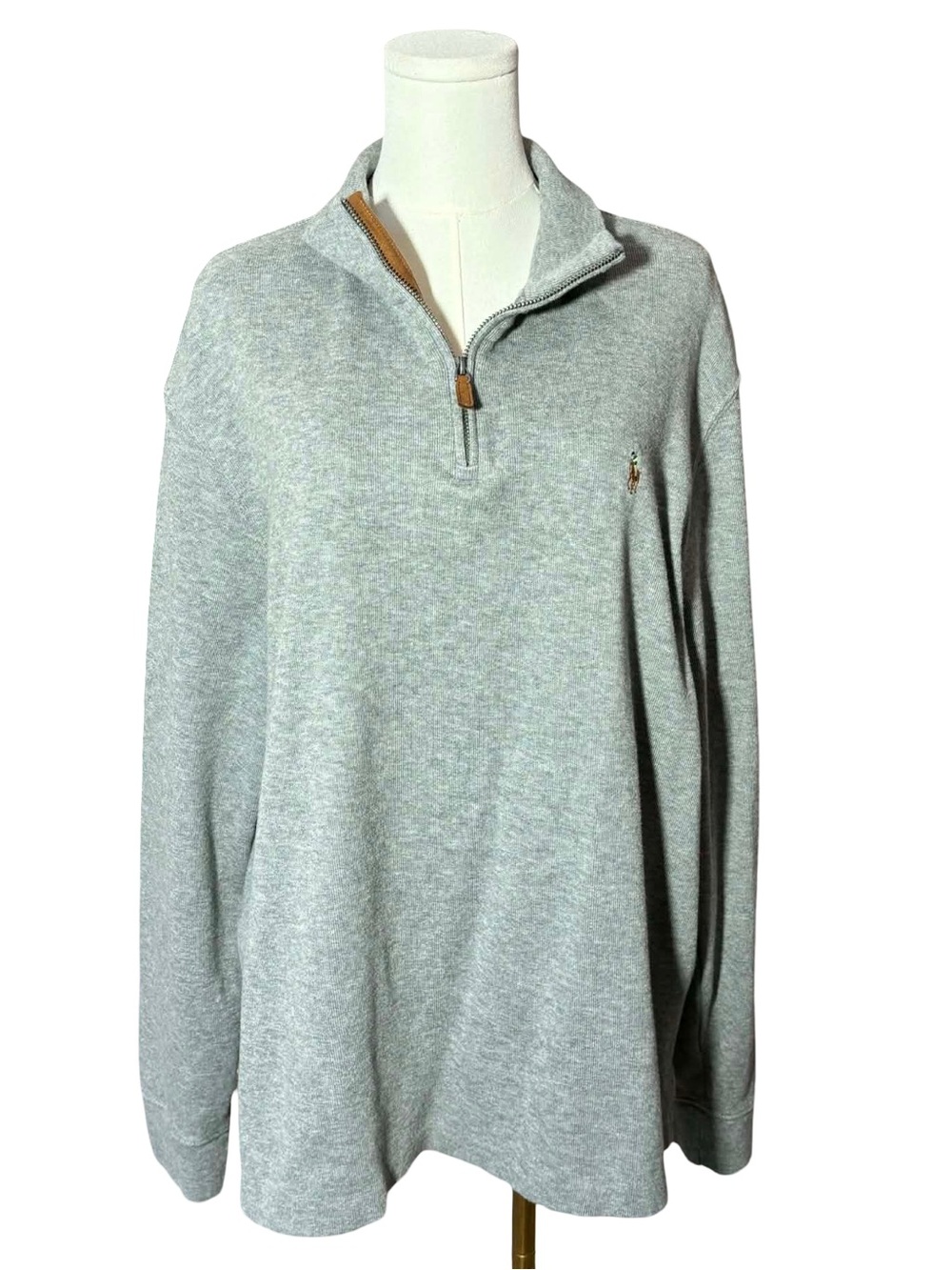 Polo Ralph Lauren Double Knit Jaquard Half Zip Sweater - Picture 4 of 5